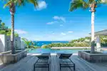 Villa with view over Gustavia, ocean and sunset